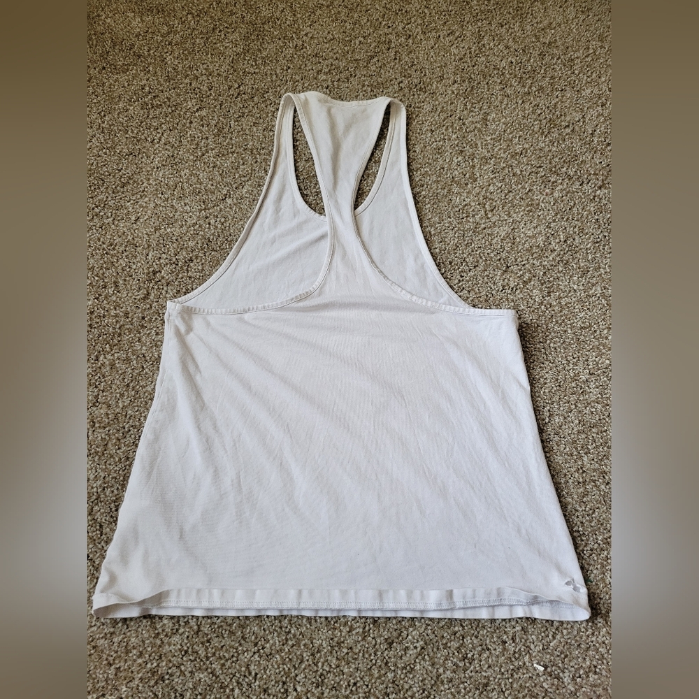 Gymshark Unisex Athletic White Tank Top - Picture 9 of 13